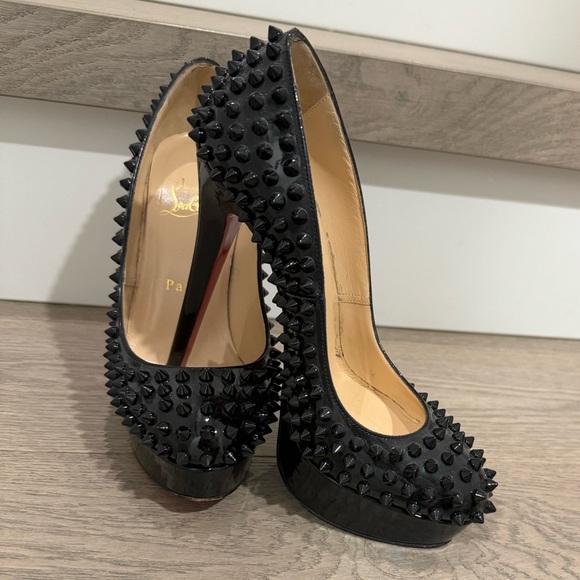 Christian Louboutin Black Spike Heels - Picture 2 of 2